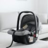 Zenito Baby Car Seat Carrier Infant/Baby/Kids Travel Car Seat With Full Body Support Cushion Rear Facing Seat Carry Cot Adjustable Canopy Suitable For New Born Baby 0+ Months (0-13 Kg) - Grey