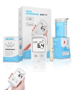 XIXI Blood Glucose Monitor Kit, 1 Lancing Device, 25 Test Strips and 25 Blood Lancets, Portable Blood Sugar Test Kit