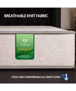 EASELIVING King Size Orthopedic Mattress - 24 cm Medium Firm Mattress with Breathable Fabric | Reversible Bonnell Spring Ortho Mattress with Pressure Relief for All Sleepers | 3-Year Warranty (180 x 200 cm) - Image 4