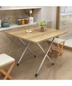 Multifunctional Folding Table,Wooden Square Table,Portable Camping Table,Dining table,Garden,Picnic,Coffee table (Wooden color)