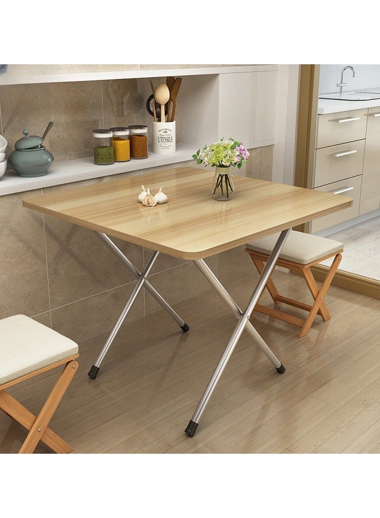 Multifunctional Folding Table,Wooden Square Table,Portable Camping Table,Dining table,Garden,Picnic,Coffee table (Wooden color)