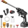 24V Cordless Portable Washer Electric High Pressure Cleaner Machine 200W 30Bar Lithium Handheld Car Cleaning Device With Foam Generator Nozzle Water Pump