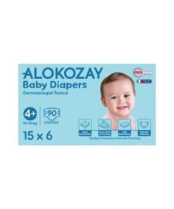 Alokozay Premium Baby Diapers - Size 4+ 10-16 Kg 6 x 15 Diapers