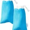 HIBAR Travel Pouch 2 Pack, Shampoo and Conditioner Bar Travel Bag, Portable Terry Cloth Drawstring Bag, Lightweight Sustainable On-The-Go Holder Case, Quick Dry, Fits 1 Bar