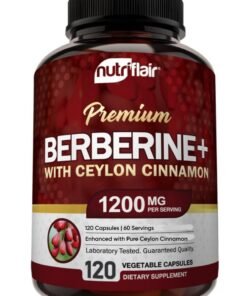 NutriFlair Premium Berberine+ 1200mg, 120 Vegetable Capsules