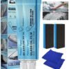 RAYHONG Car Glass Oil Film, Cleaner Glass Film Removal Cream Car Windshield Oil Film Cleaner Glass Stripper Water Spot Remover With Sponge And Towel For Car Home Bathroom Glass