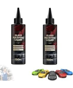 Barakah Auto Glass Polishing Liquid, Car Windshield Scratch Remover, Oil Film Cleaner, Polishing Compound for Car Windows, Easy to Use, Suitable for Vehicle Owners, 2PC