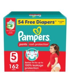 Pampers Rash And Leakage Protection Size 5 12-18kg Pant Diapers Aloe Vera Lotion  Super Saver Box - 162 Count
