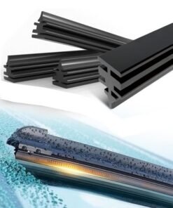 4PCS Car Wiper Blade Replacement Strip, DIY Adjustable Windshield Wiper Blade Refill Strip, Auto Adjustable Insert Rubber Wiper Blade Refills, Universal for SUV Truck Van