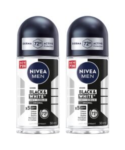 Nivea Pack Of 2 Black And White Invisible Original Antiperspirant Roll On 50ml