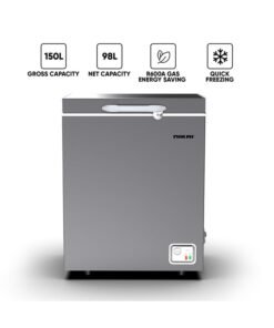 NIKAI 150L Gross / 98L Net, Single Door Chest Freezer With Storage Basket, High Energy Efficiency Cooling System, Adjustable Temperature, Child Lock, Silent Operation, Ideal For Home And Restaurants 150 L 342 kW NCF150N7S Silver