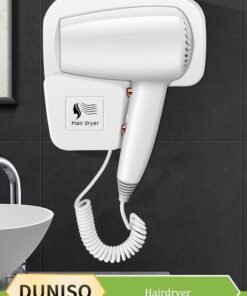 DUNISO Specialized hotel hair dryer, wall mounted high-power hair dryer, homestay hair dryer cylinder without punching holes,Wall Mounted Hair Dryer, Commercial Wall Mounted Hair Dryers Hair Dryer Wall Hung Hair Dryer for Hotel Bathroom Home and Travel