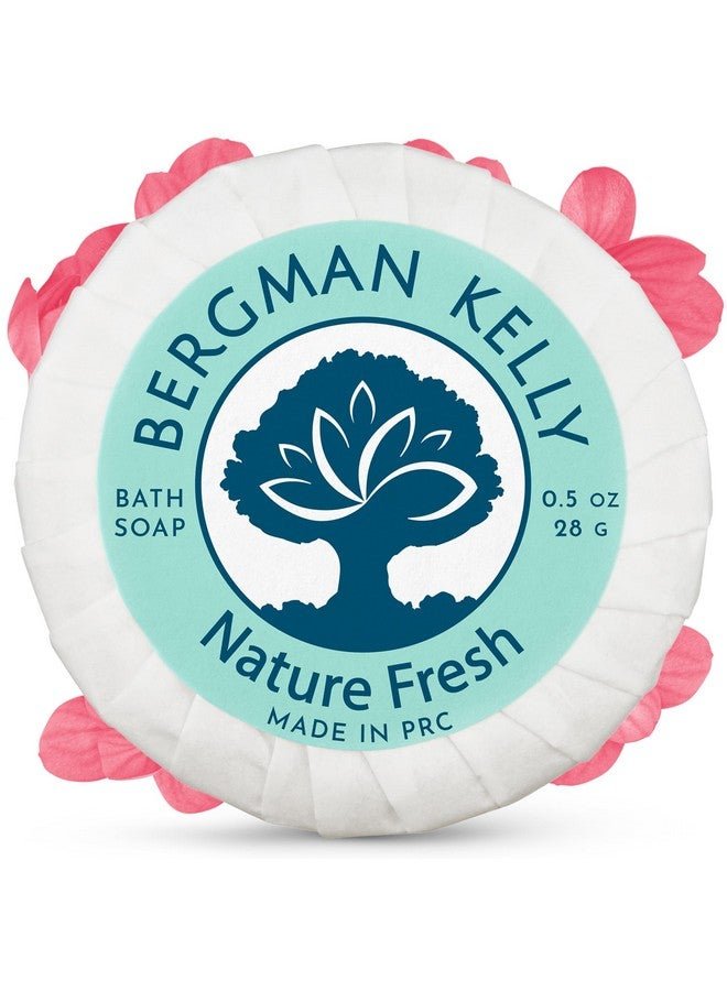 BERGMAN KELLY Hotel Soap Bars (Nature Fresh 0.5 Oz 100 Pk) Travel Size Luxury Bulk Amenities Bar Soap Mini Individually Wrapped Round Soap Small Toiletries For Airbnb Motel Guest Bathroom
