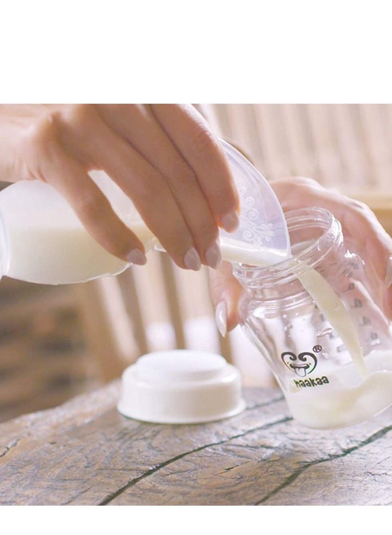 haakaa Manual Breast Pump With Suction Base 100% Food Grade Silicone Bpa Pvc And Phthalate Free 4oz/100ml - Image 4
