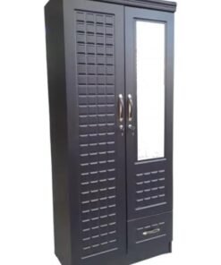ALWASIT HOME 2 Door Wooden Wardrobe Cabinet Cupboard Engineered Wood Perfect Modern Stylish Heavy Duty