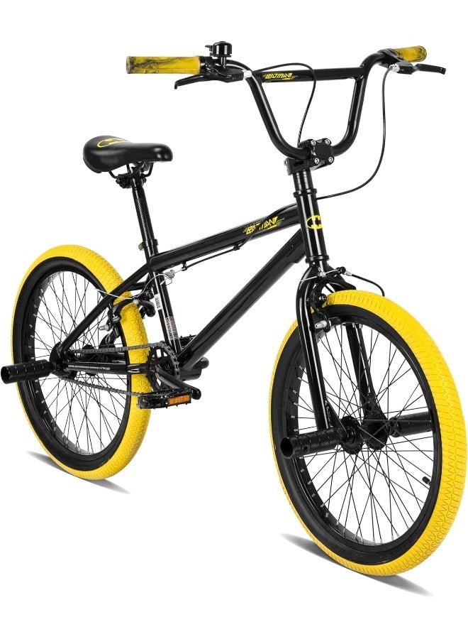 Spartan Batman BMX Bike – 20-Inch Wheel Size, Single Speed, Durable Steel Frame – Black