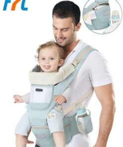 FPC Ergonomic Baby Carrier with Waist Stool & Storage Bag – Kangaroo Shoulder Sling for Infants & Kids (0-36 Months), Adjustable Hipseat Wrap