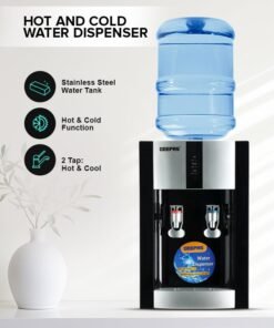 GEEPAS Hot And Cold Table Water Dispenser GWD8356 Black/White/Red