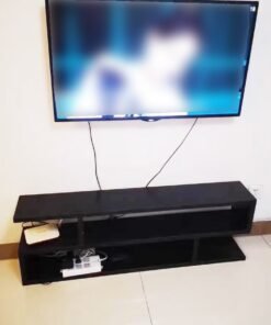 C&C Home Modern TV and Coffee Table Living Room Home Furniture Black 100 x 20 x 45 cm