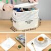 6 pcs Plastic Storage Baskets, Stackable Storage Bins for Organizing Shelves Drawers Desktop Closet Playroom Classroom kids Office Home, Storage Containers