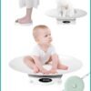Bybeo Baby Scale, Multifunctional Weight Scale For Infants, Digital Scale For Adults, Toddlers and Kids, Pet Scale for Puppy, Cat, With Measuring Ruler， Perspectives Switch, LED Screen, Up to 120kg