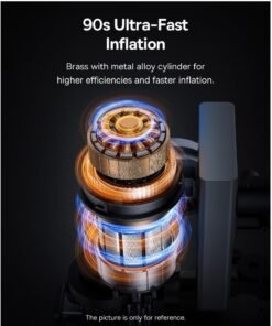 Baseus Wireless Bike Tire Inflator, Portable Air Compressor for Quick Inflation up to 150psi, Electric Tire Air Pump with Real-time Status LED Display, Ideal for Bicycles, E-Bikes, and More, Compact Design for Easy Storage and Use During Emergencies - Image 3