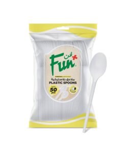 Fun 50-Piece Disposable Spoons White