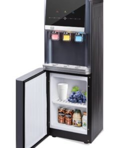 INFOSUN Freestanding Top Loading Bottled Water Dispenser, 3 Temperature Settings - Hot, Room Temperature and Compression Cool, Accommodates 3 or 5 Gallon Bottles Home Water Dispenser - Grey water cooler