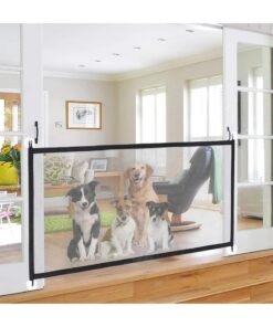 RATSAW Dog Safety Gate Baby Door Pet Safety Net Fence Mesh Magic Door Provides A Safe Shell For Pets Or Infants To Play And Rest Used For Stairs Doorways Easy To Install Child Safety Doors