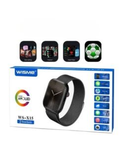 WISME Smart Watch for Men & Women, AMOLED Display, 3 Bands Included, Fitness Tracker, Bluetooth Calling, Heart Rate, Sports Mode, Notifications, Compatible Android iPhone