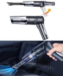 GROIC Cordless Handheld Vacuum Cleaner, Hand held Vacuum Cleaner, 12000Pa Car Vacuum Cleaner Dual Suction Modes Ultra Light Rotatable Cordless Rechargeable Car Vacuum Wet Dry for Car