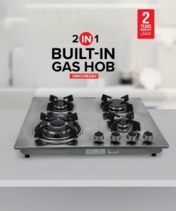 Olsenmark 2 In 1 Gas Hob OMCH1824 Silver/Black