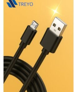 TREYO Fast Charging PS4 USB Cable, Durable Micro USB Charger for PS4 Controllers, Samsung Galaxy, LG, Kindle, and More - Tangle-Free Design