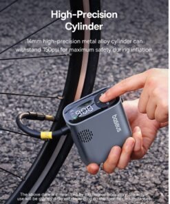 Baseus Wireless Bike Tire Inflator, Portable Air Compressor for Quick Inflation up to 150psi, Electric Tire Air Pump with Real-time Status LED Display, Ideal for Bicycles, E-Bikes, and More, Compact Design for Easy Storage and Use During Emergencies - Image 4
