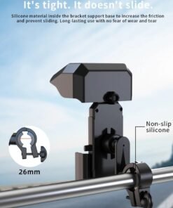 HEXABEX Bicycle Bike Phone Holder Rain Protection Shock-resistant Quick Lock 360° Rotatable - Image 4