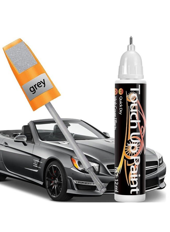 HY Touch Up Paint for Cars, Quick And Easy Car Scratch Remover for Deep Scratches, Two-In-One Automotive Car Paint Scratch Repair for Vehicles, Touch Up Auto Paint for Erase Car Scratches (Grey)