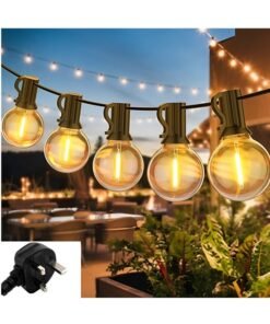 Beauenty Outdoor String Lights 50 Feet G40 Globe LED Patio Lights with 25 Bulbs,2700K Bright LED Patio String Lights, Waterproof Hanging Light Strings for Wedding Patio Indoor Outdoor Party Garden