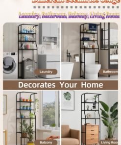 Alternative view of 3 - Tier Over The Toilet Storage Rack - High Capacity Bathroom Space Saving Organizer Stand