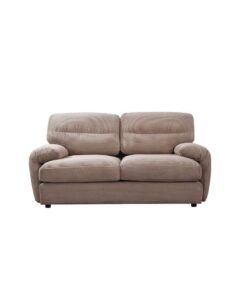 DANUBE HOME Fred 2 Seater Fabric Sofa  | Modern Design Two Seat Sofas | Comfortable Living Room Furniture L186xW104.5xH91cm - L.Brown
