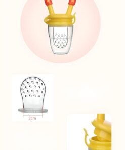 SARAOONT 2Pack Baby Fruit Food Feeder Silicone Nipple Fresh Pouches Teething Toy Aching Gums Pacifier Reusable Green Blue - Image 4