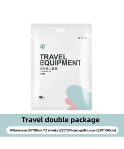 Hotel Disposable Bed Sheet Quilt Cover Pillowcase Four-piece Travel Travel Travel Double Bed Top Supplies Thickened Dirty Portable-Color:Lucky Rabbit-Specifications:three-piece Set