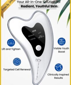 Prime by javaudan Electric Gua Sha - Face Lift Device -Gua Sha Facial Tools - Face Sculpting Tool - Heated & Vibration & Red Light Face Massager Anti-Aging & Wrinkles Puffiness Double Chin Tension Relief