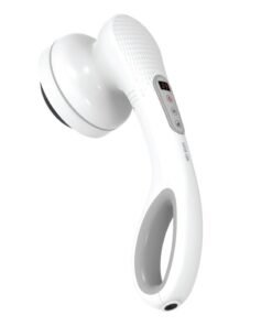 GREEN LION Relax Glide Body Massager with 15 Adjustable Speed Levels / 15 Massage Modes / Variety of Interchangeable Heads / LED Display / Auto Timer / Instant Relief / Round Handle / Low Noise Motor - White