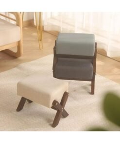 Footboard Bench Solid Wood Shoe Changing Stool Household Entrance Door Low Stool Shoe Changing Living Room Coffee Table Stool Sofa Stool  （size：32*26*27cm） - Image 4
