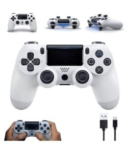 Wireless Controller for Computer Games with Dual Vibration, DualShock Wireless Controller for PS4, Clickable Touchpad and Anti-Slip