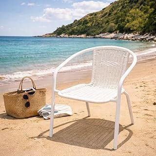 Modern Stylish Garden Patio Dining Chair | Outdoor Furniture | Poly Rattan Frame | Weather-Resistant | Durable & Comfortable Seating | Easy Clean Design | Perfect for Patio, Balcony & Garden