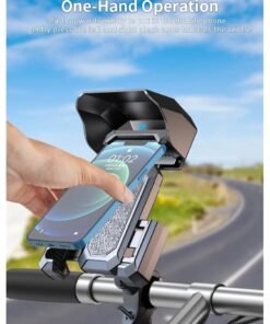 HEXABEX Bicycle Bike Phone Holder Rain Protection Shock-resistant Quick Lock 360° Rotatable - Image 3