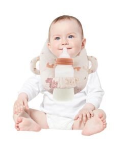 Baby Bottle Holder Hands Free, Adjustable Nursing Pillow Support, Baby Nursing Pillow, Self-Feeding Bottle Holder for Newborn, Newborn Essentials,Breast Feeding Pillow with Adjustable Waist Strap and Machine Washable, Deer
