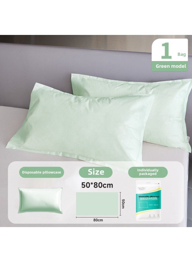 Disposable Cute Pillowcase Travel Portable Winter Thickened Large Household Double Hotel Supplies Suit Wholesale-Color:Matcha Green -Specifications: Sterile And Thickened