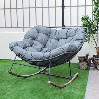 Emily Relaxing Chair - Modern Design Garden Furniture for Outdoor Bench Seating, Terrace, Lawn, Patio, Balcony - Grey